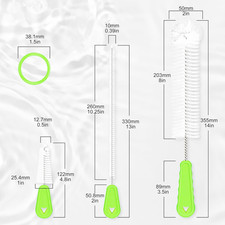 Bottle Brush Cleaner Set of 3, Long Handle Water Bottle  Straw Cleaner Brush...