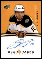 2023-24 UPPER DECK BRUINS CENTENNIAL BEAR TRACKS AUTO A.J. GREER #BT-AG