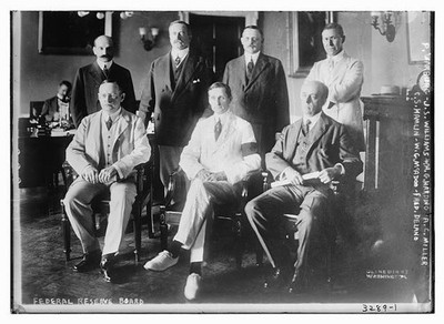 Federal Reserve Board Washington DC Warburg McAdoo Delano 1910s Photo