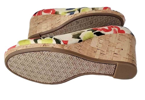 NEW Toms Espadrilles Shoes Cork Wedge Platform Open Toe Women's Size 8 - Picture 6 of 6