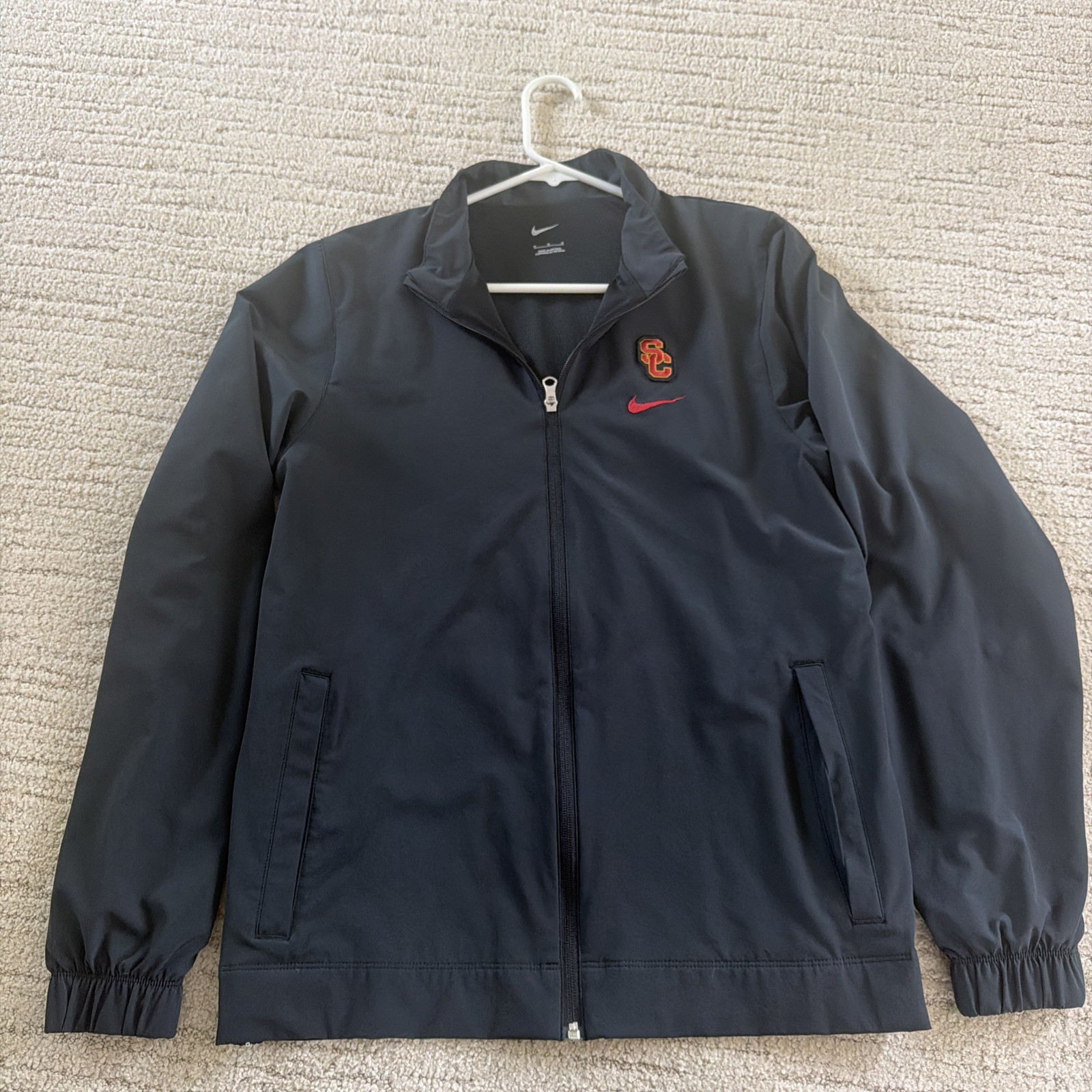 NIKE USC Trojans Full-zip Track Jacket Large 22x28 Black - Amazing Condition