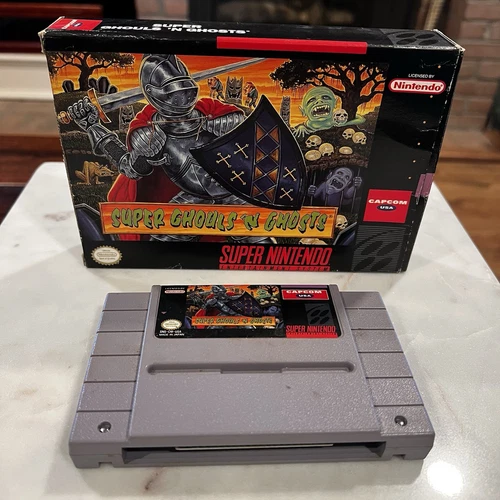 Super Ghouls 'n Ghosts (Super Nintendo SNES) CIB w/box + manual + poster