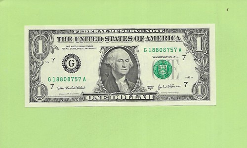 2003A ..UNCIRC $1  G 1880 8757 A  .... 2003A $1  G-A      NICE NOTE          FRN - Foto 1 di 2