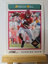 Breece Hall  2022 Panini Score Throwback RC Rookie Card #TB5 New York Jets