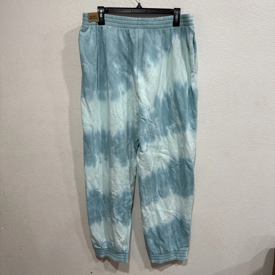 PINK VICTORIA SECRET CINTURA ALTA CAMPUS JOGGERS MUJER TALLA XL Azul Tie Die Nuevo Foto 4 de 4