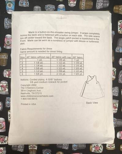 *OOP/HTF* The Children's Corner patterns 246 “Marie” sizes 1-6 PC/C - Picture 6 of 6