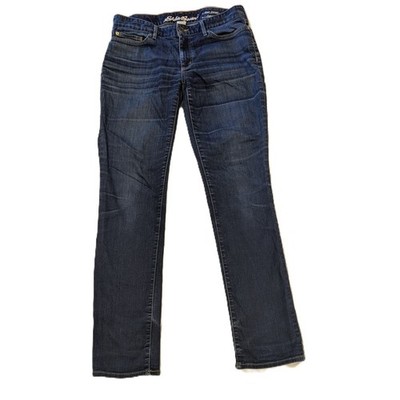 Eddie Bauer Women s Jeans Size 8   Truly Straight Fit, Straight Leg Dark Wash