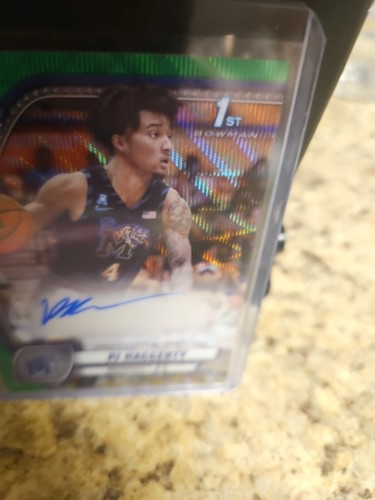 2024-25 Bowman Chrome U PJ Haggerty Green SP 1st Auto 61/85 Memphis Basketball - Bild 7 von 24