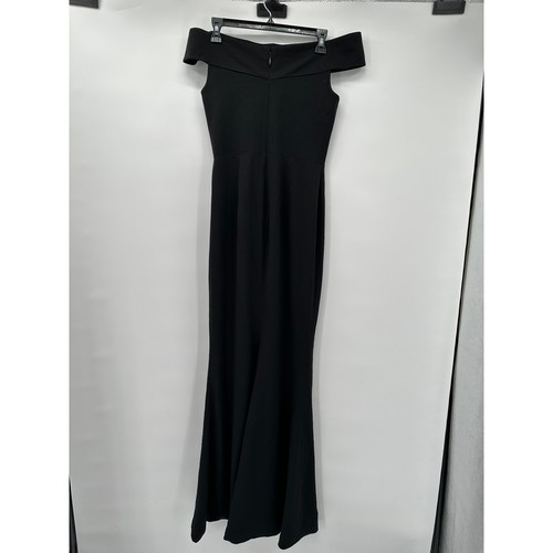 DRESS THE POPULATION Black off the Shoulder Trumpet Maxi Dress // S - Picture 8 of 9