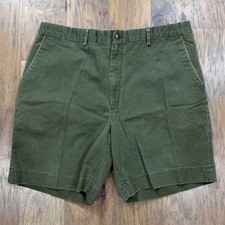 Vintage Boy Scouts Of America Shorts Mens 34 Green Cotton Field Chino 8" Inseam