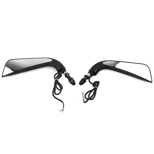 For Harley Dyna Sportster Sickle Side Rearview Mirror LED Turn Signal Light - Picture 3 of 13