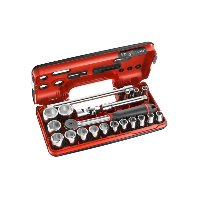 Cliquet 1/2 étanche Facom et son jeu de douilles métriques en coffret DBOX