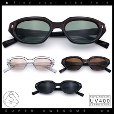 Retro Vintage Style Hipster Beveled Plastic Geometric Cat Eye Sunglasses
