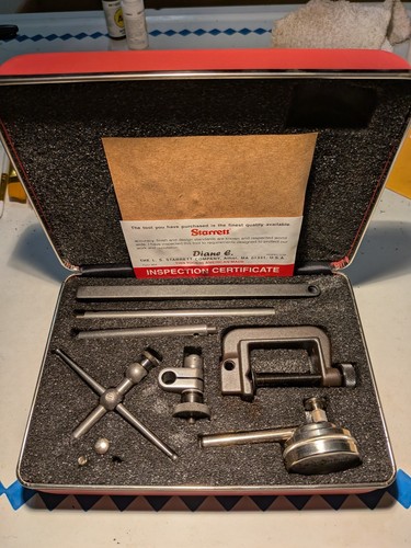 Starrett 196A6Z Universal Back Plunger Dial Indicator Set