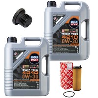 MotoröL Filter Set 4210 0W-30 Liqui Moly 10 Liter + Schraube FüR Audi Q7 4.2 TDI