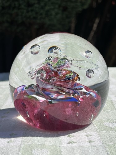 Caithness Scotland glass paperweight - Myriad Ruby Multi - D16625 - c1970s - Picture 4 of 24