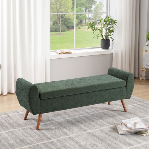 Hallway Furniture With Seat Home Organiser Green Storage Bench Space Saving - Picture 19 of 31