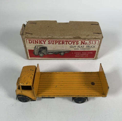 Vintage Dinky Supertoys 513 Guy Flat Truck With Tailboard Navy Hubs Original Box
