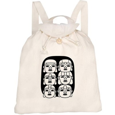 Canvas Rucksack / Backpack ''Olmec Heads'' (RK00035751)
