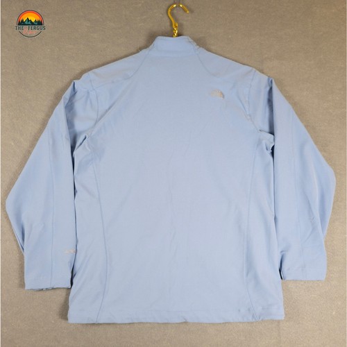The North Face Apex FullZip Soft Shell Jacket Blue Long Sleeve Pocket Girl Sz XL - Picture 2 of 16
