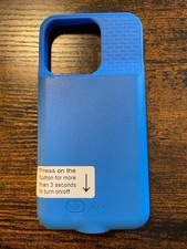 7000mah Portable Power Protective Battery Case for iPhone 15/15 Pro Blue