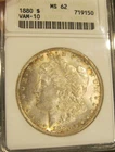 1880 Morgan Silver Dollar - old gen ANACS, MS 62, VAM 10, 5262