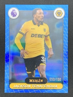Jackson Tchatchoua 2025-26 Topps Merlin Premier League Blue Refractor /150 #192