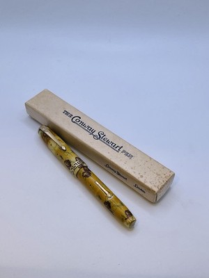 Conway Stewart 22 Floral Füllfederhalter 14kt Gold feine Feder '50er England