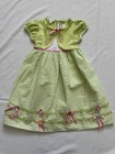 Youngland Girls 8 Green Gingham Dress Butterflies Embroidered Seersucker Bolero — photo 3