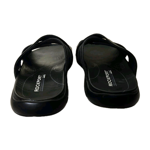 Rockport Slides Mens Size 8 M Black Leather Torsion by Adidas Sandals AFM2741A - Picture 4 of 8