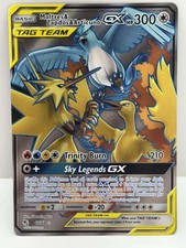 Pokemon TCG Hidden Fates Moltres Zapdos Articuno GX 66/68 Full Art NM Condition