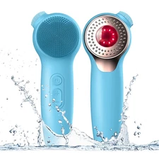 Electric Facial Cleansing Massage Brush, Waterproof Rechargeable Face Scrubber