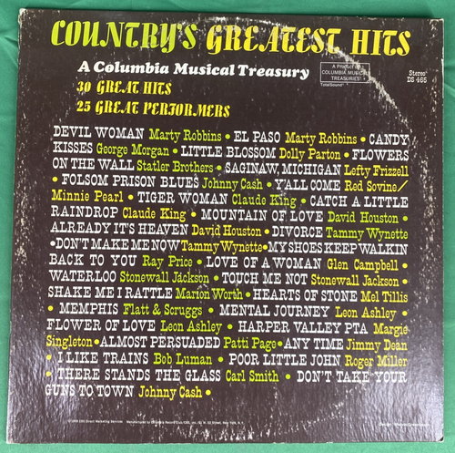 Country's Greatest Hits 1968 Compilation DS-465 Vinyl 12'' - Picture 2 of 3