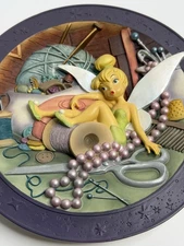 PETER PAN DISNEY 3D RELIEF COLLECTOR PLATE "TINK TINKERBELL WHERE ARE YOU"