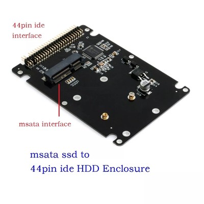 MSATA to 2.5IN'' IDE HDD SSD mSATA to PATA Adapter Converter Card 44PIN with Case