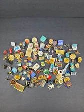 Vintage Lapel/Hat Pins Mixed Lot of 118 Pins Souvenir Collectible