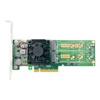 PCIe 3.0 x8 to 4x M.2 NVMe SSD Adapter Card with PLX8747 and Low Profile Support