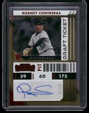 2022 Panini #51 Roansy Contreras Contenders Draft Ticket Auto Gold /20