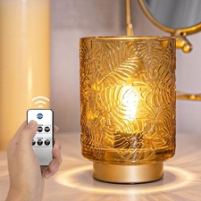 Battery Operated Small Cordless Table Lamps with Remote Control, Dimmable Bri...