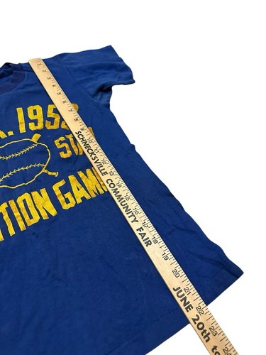 Vintage Champion Running Man Tshirt 50s All Star Baseball Size Small Flocked - Bild 6 von 6