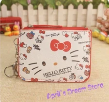Hello Kitty Face ID Cardholder Coin Purse Keychain Wallet