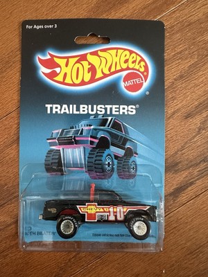 HOT WHEELS 30TH ANNIVERSARY  CARD TRAILBUSTERS PATH BEATER Error Back Wheel Grey