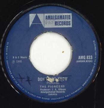 7" PIONEERS Don't You Know / Me AMG833 Amalgamated UK - Imagen 1 de 1