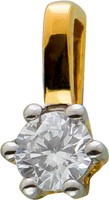 Diamant AnhäNger Gelbgold 585 14K SolitäR Brillant 0.10Ct