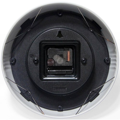 Wall Clock Retro 9.5" Round White Metal Glass Cover Quartz Movement Non-Ticking - Picture 2 of 8