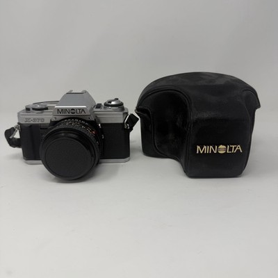 Minolta X-370 35mm Film SLR Camera Kit with 50mm OEM Lens, Film