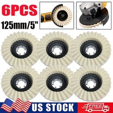 5" Wool Felt Flap Disc Metal working Polishing Buffing Wheel For Angle Grinder