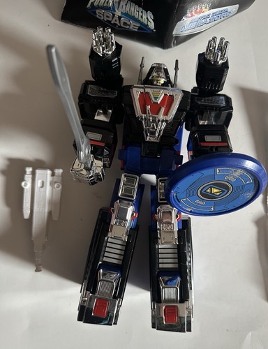 POWER RANGERS IN SPACE DELUXE ASTRO DELTA MEGAZORD COMPLETE BANDAI 1997 W/BOX - Picture 2 of 14
