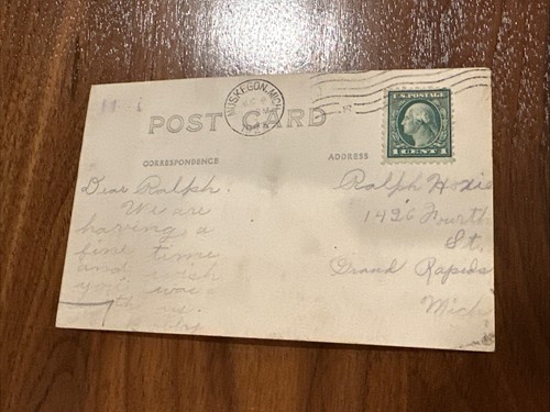 RPPC Postcard Lakeside Resort Wolf Lake Muskegon Michigan MI - 第 2/2 張圖片