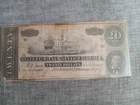 1864 Confederate States America twenty dollars banknote in case